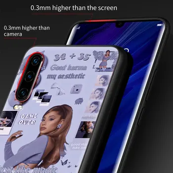 A-Ariana-GrandeS-Pevka Primeru Telefon Za Huawei P30 Pro P40 Lite E P Smart Z Y6 Y7 2019 Mehki Silikonski Črni Pokrov Couqe Funda Capa