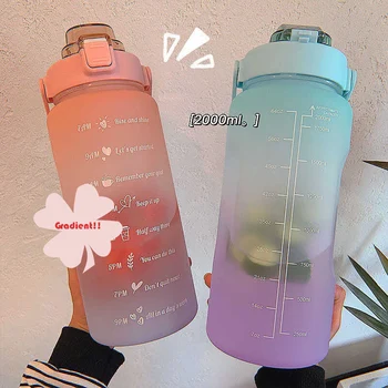 Steklenica Za Vodo Super Velika Zmogljivost Steklenico Ustvarjalne Gradient Barvo Vode Smart Steklenico Otroci Pokal Contigo Steklenica Za Vodo