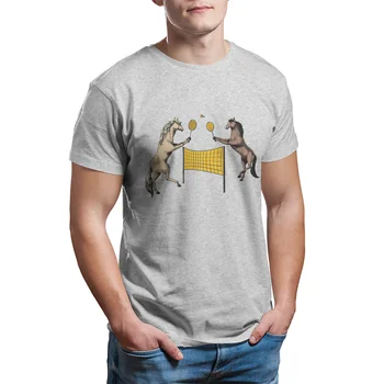 Anime Oblačila, Konja Badminton Majica s kratkimi rokavi Moški Majica s kratkimi rokavi Tshirt T-Majice Vrh Moških Oblačil