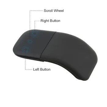 CHUYI Bluetooth 4.0 Zložljive Brezžično Miško Izklop Mat Loka Mause Ultra-tanek Prenosni Ergonomska Miši za Površinsko Knjiga Laptop PC