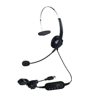 2020 Vroče USB Slušalke z Mikrofonom Vrtljiv, Nastavljiva Hrupa Preklic Slušalke klicni Center Slušalke Slušalke za Prenosni RAČUNALNIK 32