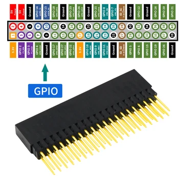 40Pin GPIO Priključek 2x20-pin(40Pin) Ekstra Visok Ženski Zlaganje Glave za Raspberry Pi A+ Pi Model B+ Pi 2 3 4B w/ Akril Osnovna