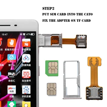 Ceni Na Debelo!!Univerzalni Praktično TF Hibridni Režo za kartico Sim Dual SIM Extender Sim Adapter Mikro SD Extender Nano Cato Android Telefon