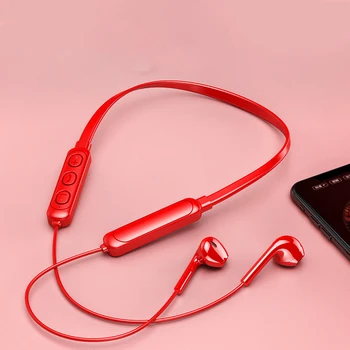 Nov Slog, Ki Visi Vratu Šport Brezžične Bluetooth Slušalke Slušalke Binaural Teče Mini Vratu Visi Glasbe Čepi
