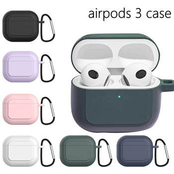 Silikonski Pokrovček Za apple Airpods 3 Zaščitna Primeru nalepke Bluetooth Primeru Fundas Zraka pod 3 Slušalke Pribor za Polnjenje Box Vrečko