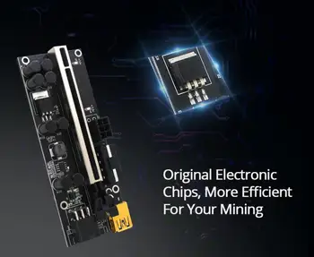 Nadgradili VER009S Plus PCI-E Riser Card 009S PCIE X1 Da X16, 6Pin Moč 60 CM USB 3.0 Kabel Za Grafične Kartice GPU Rudarstvo Priključki