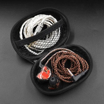 Slušalke Primeru Ovalne Vrečko za Shranjevanje Slušalke PU Škatla za Shranjevanje Črne Prenosni Držite Škatla za Shranjevanje Za KZ AS10 ZS10 ZST ES4 EDR1 ED9