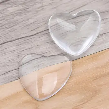 10pcs srce oblika prozornega stekla chrysoprase 20 mm 25 mm, diy flatback nakit, izdelava dodatki