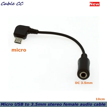 Novo 3.5X1.1mm 5-pinski napajalni ženski Naar Micro USB moški 90 stopinj komolec kabel za Nokia mobile phones