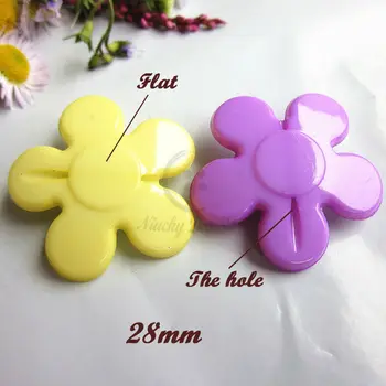 48pcs 28mm Mešani barva Candy barve cvet dekorativno šivanje gumbov za Plovila album šivanje ali tackiness
