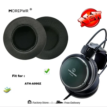Morepwr Novo Nadgradnjo Nadomestne Ušesne Blazinice za Audio-Technica ATH-A990Z sestavni Deli Slušalke Usnje Blazine Žamet Earmuff