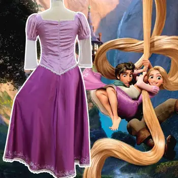2017 odraslih vlogo igrajo obleke vijolično obleko Rapunzel kostum Halloween kostum, ženske, modno obleko