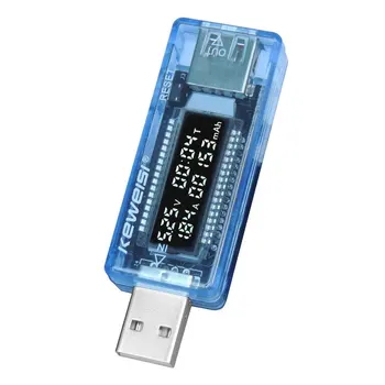 Mini Prenosni USB Tester Voltmeter 4V-30V 0-3A Polnilnik Zmogljivosti Indikator Prikaza Časa Mobilnih Baterije Detektor