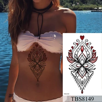 Nepremočljiva Začasni Tattoo Nalepke Rose Srce Flash Tetovaže Metulj Čipke Cvet Body Art Roko Vode Prenesti Ponaredek Tattoo Ženske
