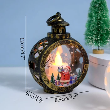 Božič Vintage Bela LED Čaj Luči Ornament Vesel Božični Okraski, Santa Snjegović namizne Svetilke Božič Darilo Navidad Novo Leto