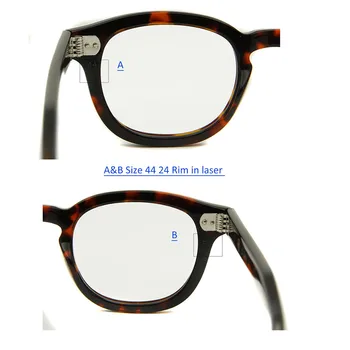 New Visoke Kakovosti Johnny Depp Očala Modni Slog Krog Retro Vintage Očal Okvir Moških Ročno Izdelana Očala oculos de grau