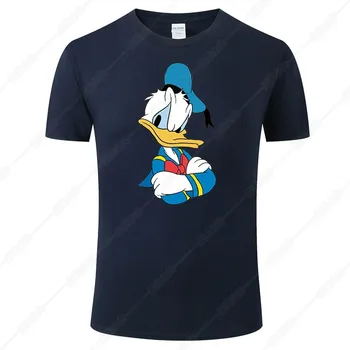 Moda Donald Duck moška T-shirt Kratek Rokav Smešno Moda Print Majica Disney Harajuku Vrh 2021 Azijskih Velikosti XS-XXL
