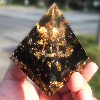 Ročno Drevo Življenja Orgonski Piramida Obsidian Kristalno Drobljen Kamen, Power Energy Healing Čakro, Reiki, Meditaiton Orodje