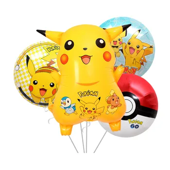Pokemon Baloni za Otroke Temo Stranka, Okraski, Igrače, Risanke, Oblikovan iz Aluminija Folija Baloni Pikachu Stranka Baloni