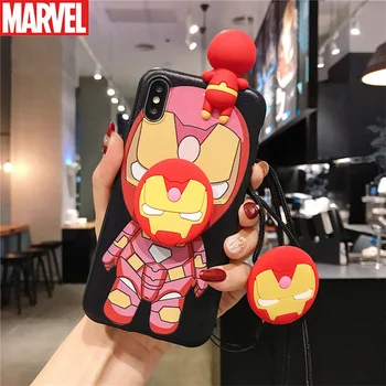 Marvel Iron man Primeru Telefon za iPhone 7/8/Plus X/XS/XR/XS Max 11 ProMax 12 Pro Max Pregleden Mehki Silikonski Pokrov Nazaj