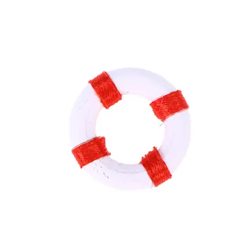 10PCS Mini mediteranskem Slogu Plavalni Obroč Življenje Boje Smolo Figur Obrti, Malih (Rdeča)