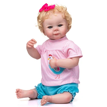 48 cm Prerojeni Baby Girl in Julije Veren Rodi Otroka s 3D Ton Kože Vidne Žile Zbirateljske Umetnosti Lutke, ki so Prerojeni