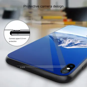 Sneg gorskih Silikonski Stekla Primeru Telefon Za Xiaomi Redmi 9A člen 8A, 7A Opomba 9 8 7 Pro Y3 9S 8T Črnega Pokrov