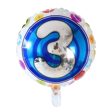 50pcs 18 inch Krogu Modre Iver Številko Folija Baloni Happy Birthday Party Dekoracijo Baby Tuš Helij Številke Globos Otroci Igrače