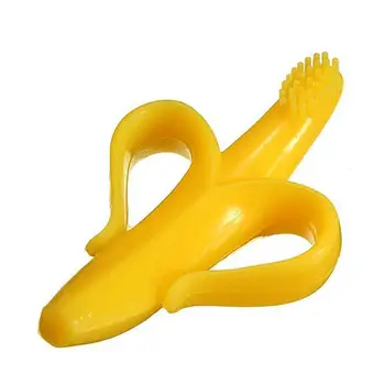 Varna Otroška Teether Igrače Brezplačno Banana Začetnih Silikonsko Tesnilo Žvečiti Za Nego Zob Zobna Ščetka Zdravstvene Nege Kroglice Darilo Za Dojenčka