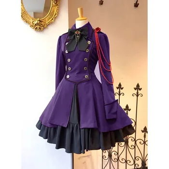 Srednjeveški renaissance sweet lolita obleko letnik falbala bowknot visoko pasu viktorijanski obleko kawaii dekle gothic lolita op loli cos